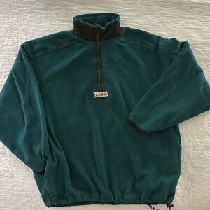 Teal ADIDAS quarter zip fleece